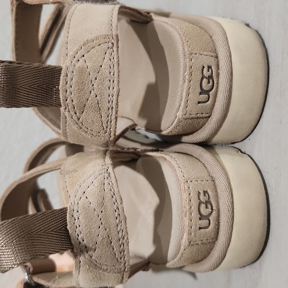 UGG Women's Goldenstar Platform Beige Sandals - Picture 8 of 16